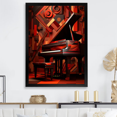 «Red Grand Piano Cubist Concerto I», reproduction sur toile