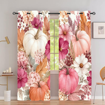 2 rideaux occultants avec œillets, rideaux occultant en polyester imprimé à l'aquarelle à motif floral, isolation thermique, réduction du bruit, protection de la vie privée, rideaux obscurcissant pour la chambre à coucher