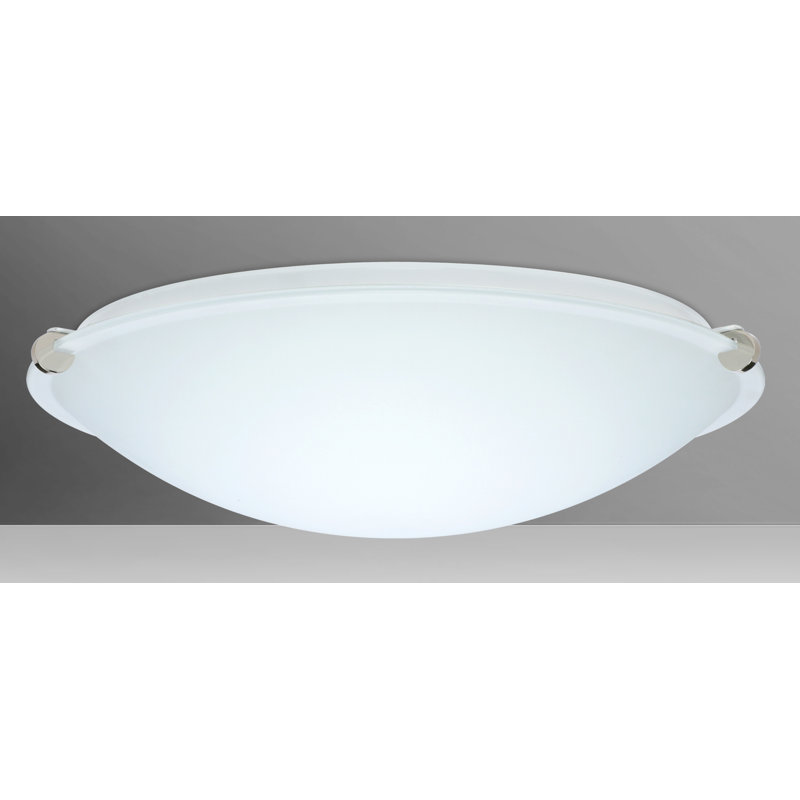 Tajik 2 - Bulb Outdoor Flush Mount, Polished Nickel