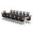 Rectangle 14 Person 80'' L Training Table and Chair Set with Cable Management-86134232