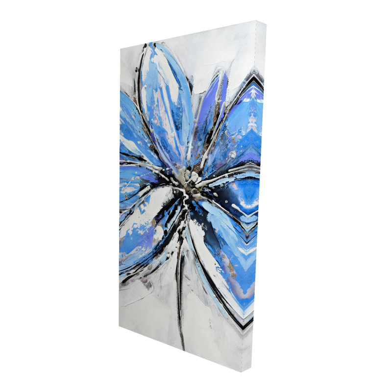 Fleur bleue - Toile florale bleue pour une décoration intérieure élégante