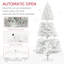 Arbre de Noël artificiel de 9 pi de hauteur, arbre de Noël non éclairé avec 2132 branches, ouverture automatique, base en acier, décoration des Fêtes pour bureau personnel, blanc-2041315494