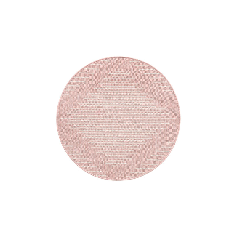 Striped Indoor / Outdoor Rug, Round 3'3"
