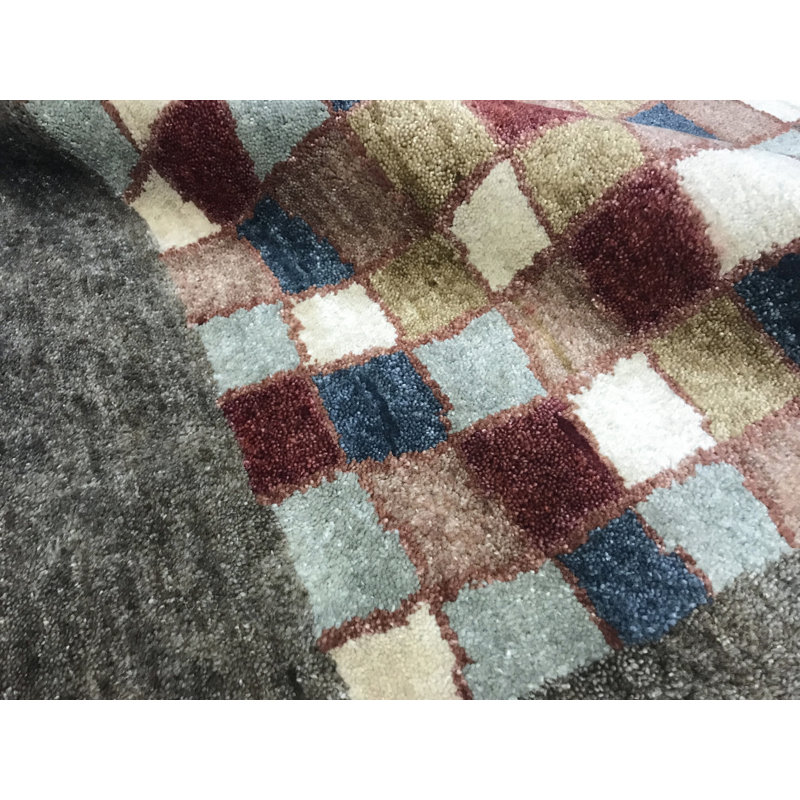 Hand-Knotted High-Quality Brown and Brown Area Rug