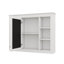 Pharmacie 35 po x 27,5 po, rangement mural pour salle de bain avec miroir, unité contemporaine avec 6 tablettes ouvertes, armoire murale fonctionnelle-741132148