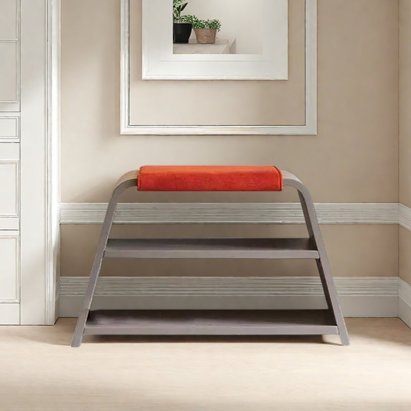 Tabouret à langer 28,3 po, Gris / Orange
