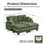 Canapé Cloud, 4 coussins, repose-pieds mobile capitonné, conception ergonomique, canapé-lit facile à assembler pour le salon, le bureau-1922656767