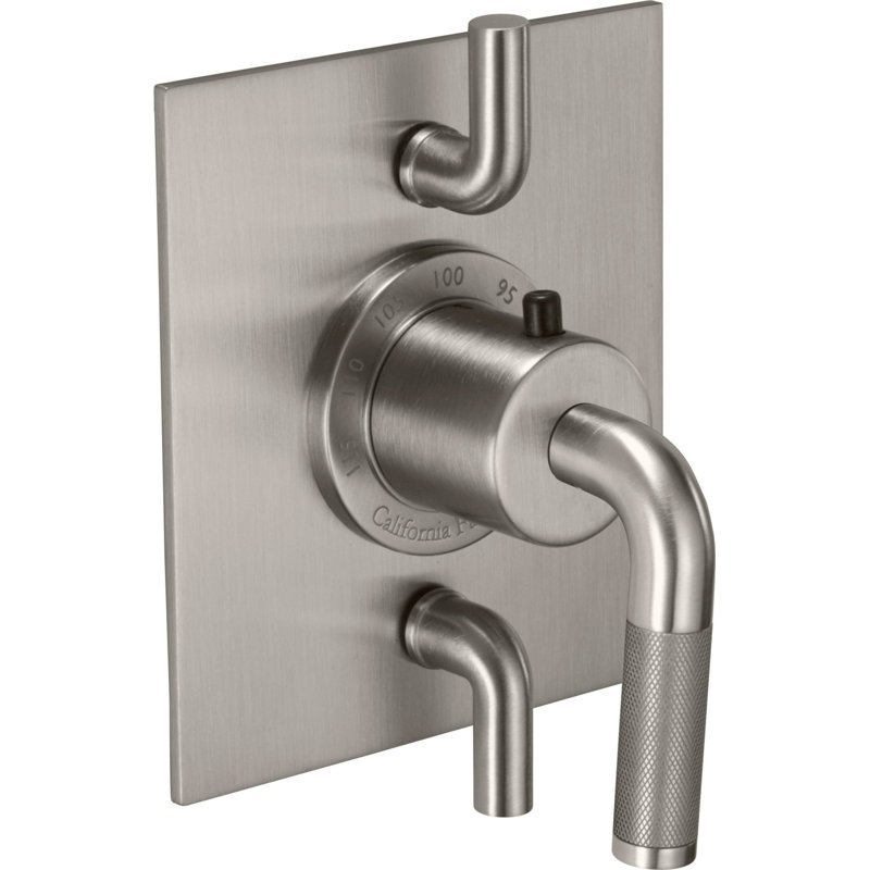 Descanso 2.0 GPM Styletherm Thermostatic Complete Shower System with Handshower Slide Bar and Tub Spout, Satin Nickel