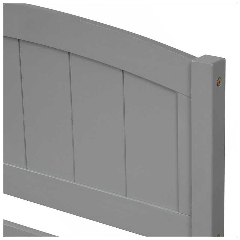 Lit plateforme simple avec deux tiroirs, gris