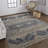 Scottsdale Farmhouse Trellis & Lattice Blue/Gray/Ivory Area Rug-1962672514