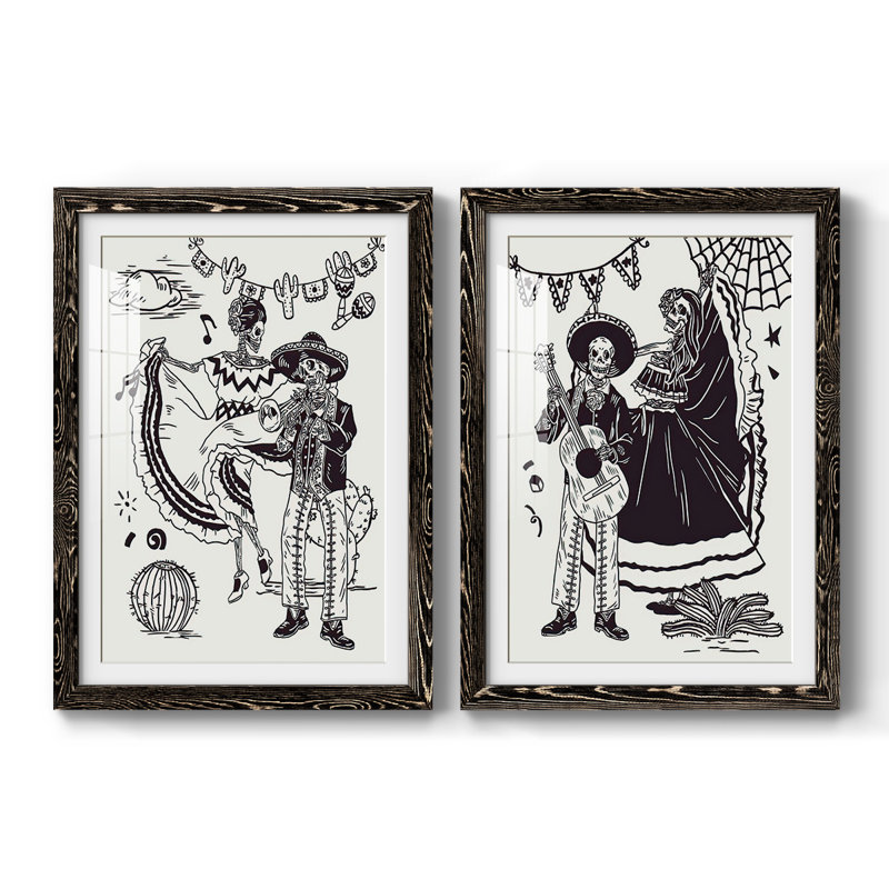 Jour de la mort, impression encadrée I-Premium - prêt à être accroché, H 27,5 po x l 75 po x P 1,5 po, Noir