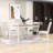 Daylyn Retro 5-Piece Dining Set, Wood Dining Table with Movable Leaf and Ladder Back Chairs-1753346362