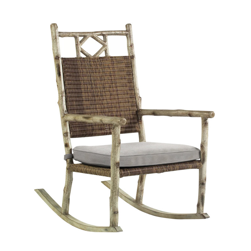 Chaise berçante avec coussins River Run, Lasso vieilli Brisa