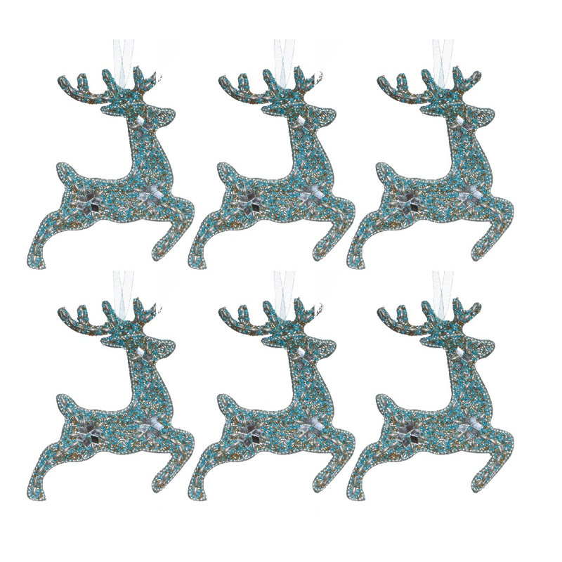 15cm Handmade Metal Animals Hanging Figurine Ornament, Blue