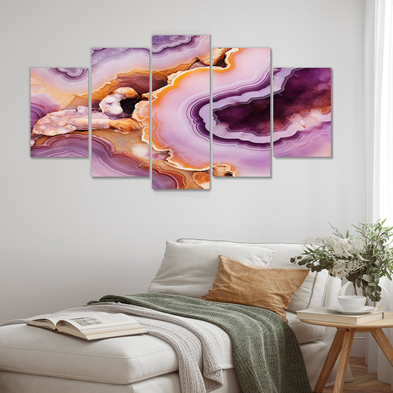 Kayson - Marble Wall Art 5 Piece, 32" H x 60" W