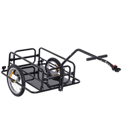 Heavy Duty Bike Cargo Trailer A Robust Bicycle - Mounted Wagon Cart.