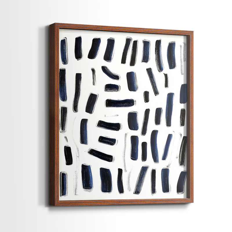 Série ABSTRACT DLxxxi - reproduction encadrée de qualité supérieure - prête à être accrochée - aucun clou requis, Noyer
