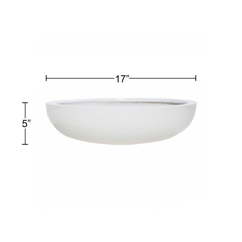 Truette Handmade Planter, 5" H x 17" W x 17" D