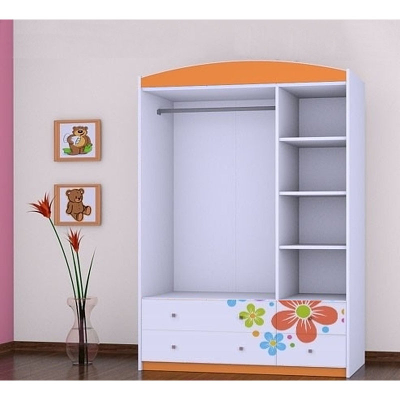 Lukas 3 Door Wardrobe, Orange