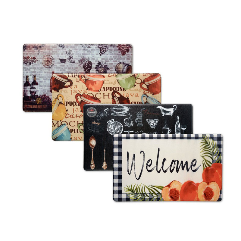 Tapis de cuisine en mousse anti-fatigue Bibb Home, Rectangle 1 pi 6 po x 1 pi 7,2 po