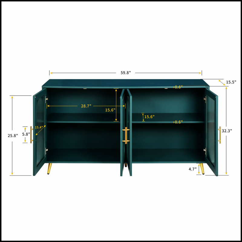 Meuble télé de style industriel avec armoire de rangement et tablettes réglables pour téléviseurs de 65 pouces, design rustique et fonctionnel
