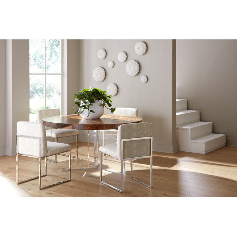 Frozen Fabric Upholstered Side Chair