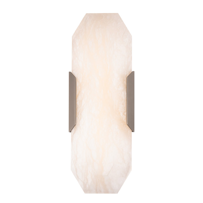 Toulouse Aluminum LED Flush Mounted Sconce, Antique Nickel, 18" H x 6.38" W x 4" D