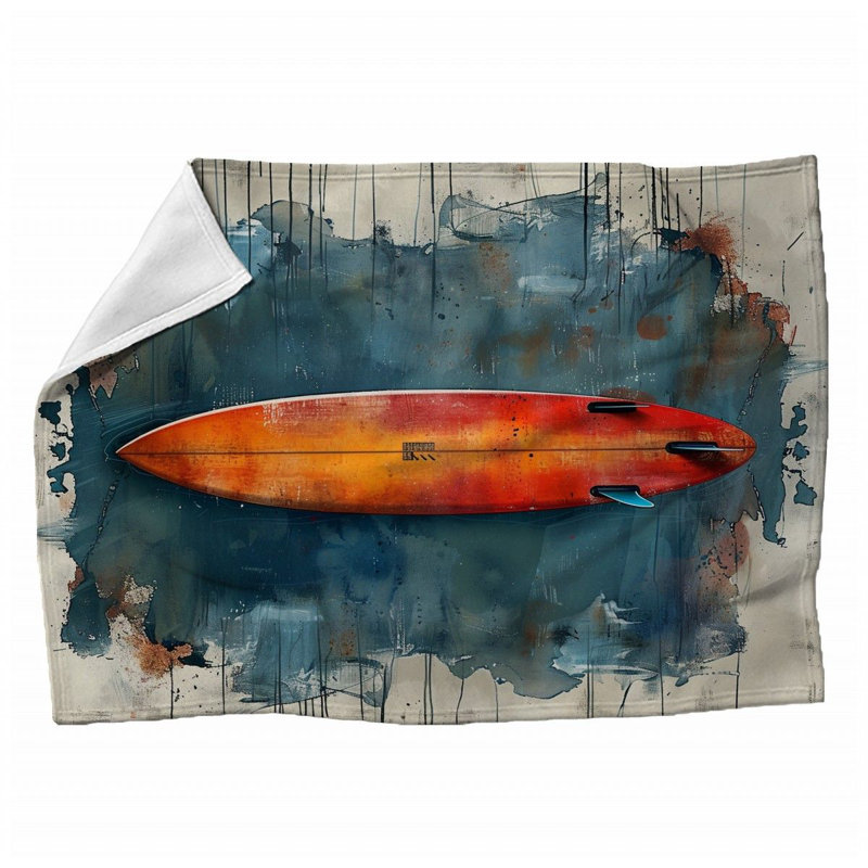 Machine Printed Throw Blanket, 50" x 60"