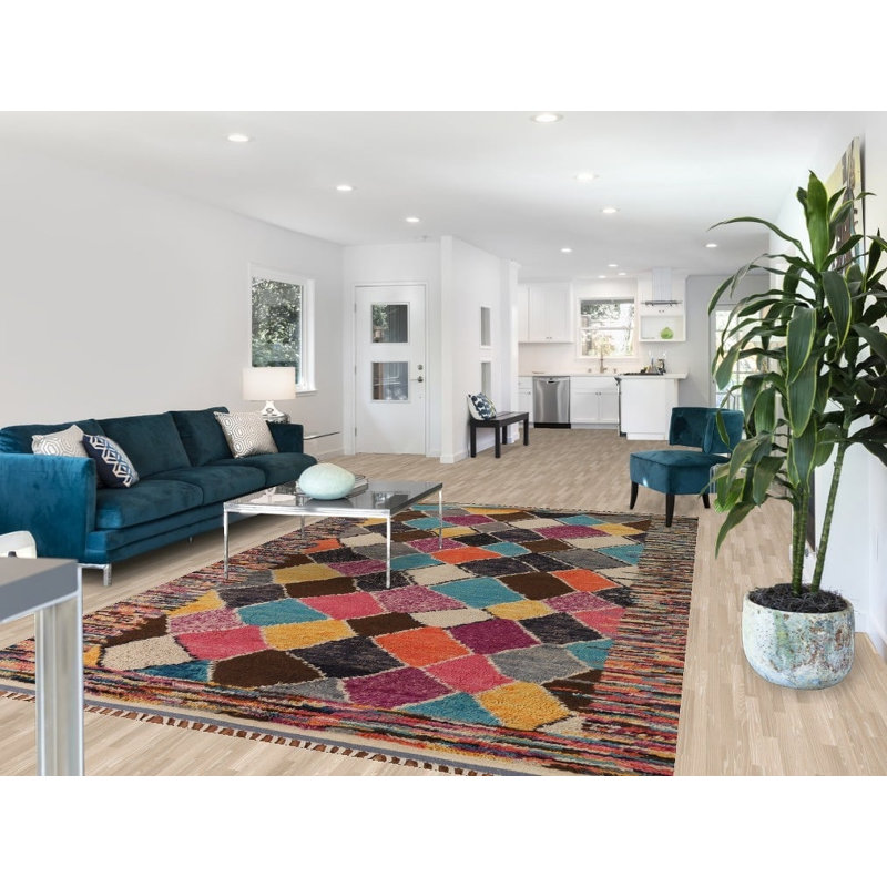 Colourful Plush Moroccan Oriental Area Rug 7x11