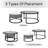 Kitara Round Nesting Coffee Table Set, Storage Drawer Accent Living Room Tables