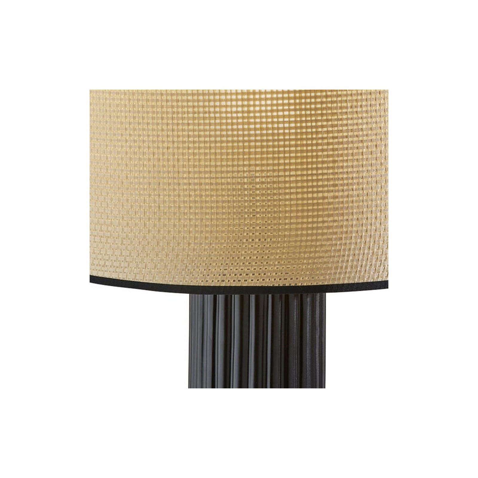 Aldreth Ceramic Table Lamp, Black Ribbed, 28.75" H x 15.5" W x 15.5" D