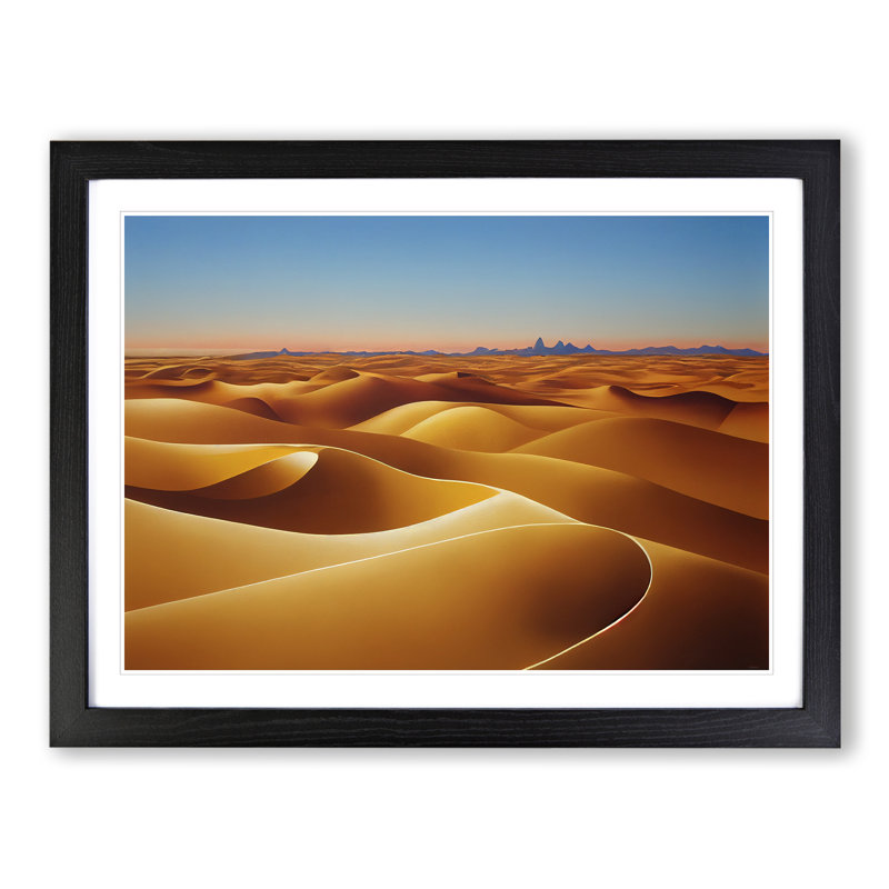 Golden Sand Desert Vol.3 - Single Picture Frame Print, Black Framed, 34cm H x 46cm W x 2cm D