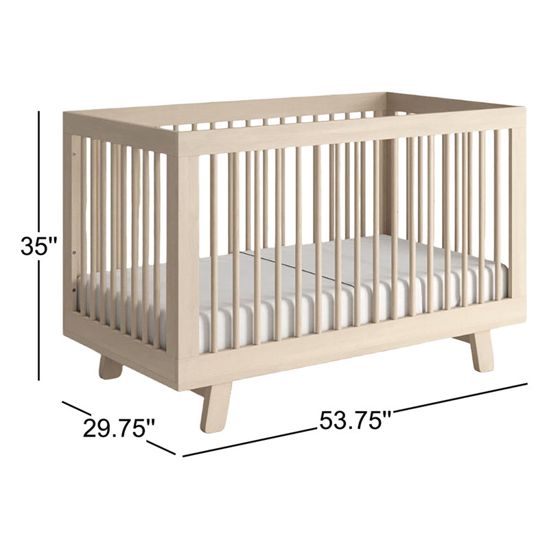 Hudson 3-in-1 Convertible Crib, Washed Natural