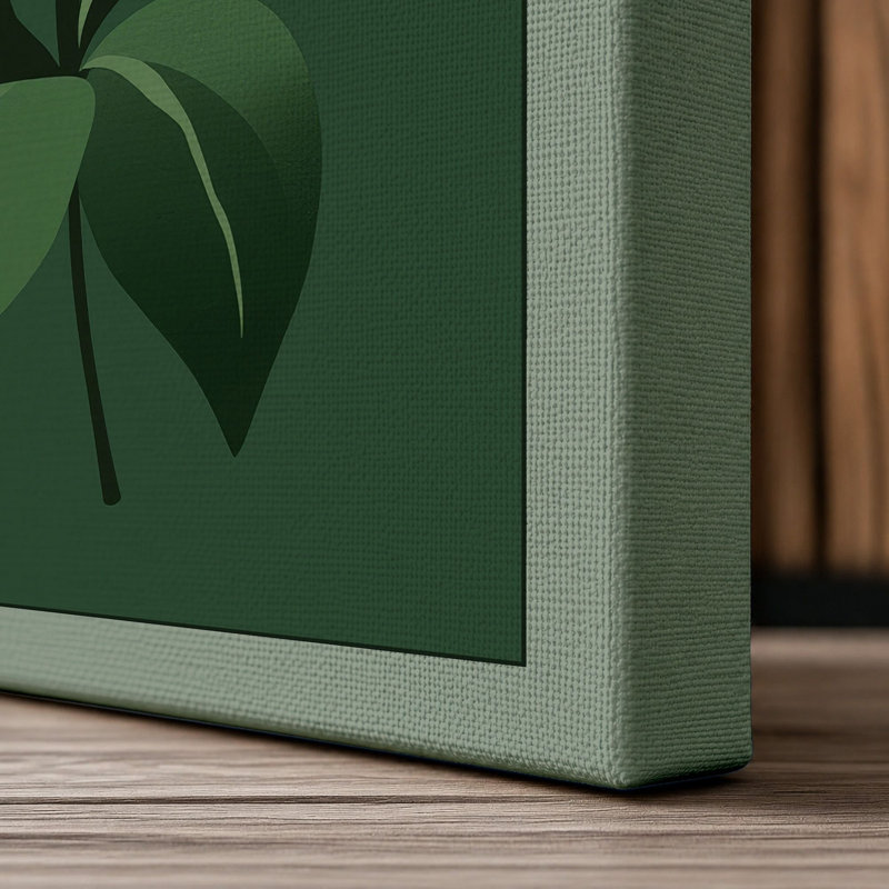 Passion Flower Study Botanical - Wrapped Canvas, 30x20 - 76.2 x 50.8 cm, Sage Border