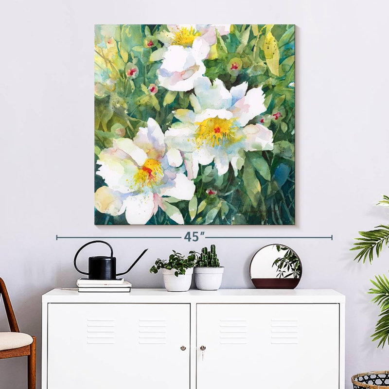 Harnek Pristine Peonies, 33" H x 33" W