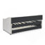 Lit de jour simple avec canapé-lit rembourré capitonné de taille simple, avec bouton sur le dos et clou en cuivre sur les accoudoirs ondulés-118019189-118019187