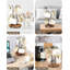 Arbre à tasses rotatif à 360 ° pour grandes tasses, porte-tasse à café comptoir avec 6 crochets, support à tasses à café en métal pour comptoir avec base en bois stable, décoration de comptoir de cuisine