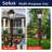 Solus 6ft. Surface Mount Lamp Post with Decorative Cross Arm, Convenience Outlet, Dusk-to-Dawn Sensor and Aluminum Base Cover-68896442