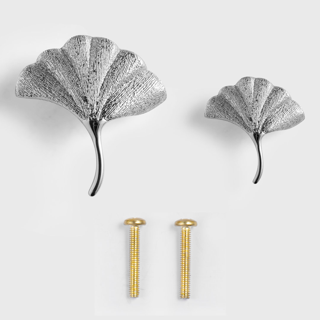 Ginkgo Biloba Brass Novelty Knob Multipack (Set of 2) NUODE 