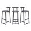 Ensemble de 3 tabourets de bar 27 "H 27" avec repose-pieds et chaises de cuisine modernes pour comptoir-521250588