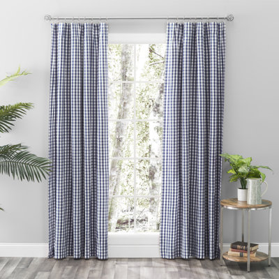 Alula Plaid Room Darkening Cotton Curtain Set