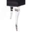 Ensemble de 2 chaises d'appoint en tissu noir et acier inoxydable Fabiola
