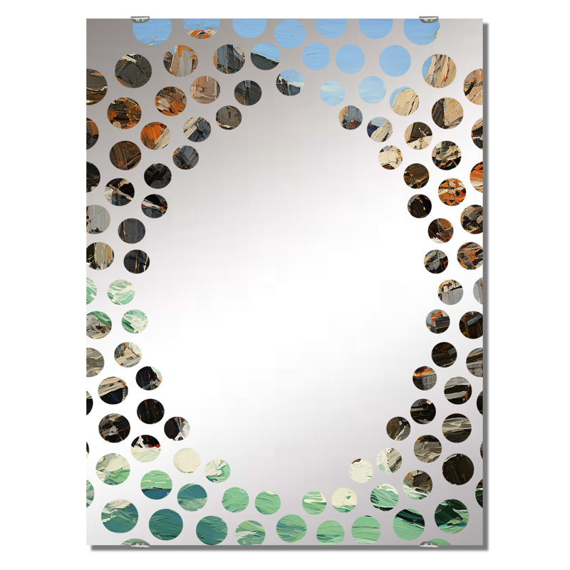 Lengade - Miroir à vagues abstrait moderne, décoration murale MIR139458, 40 po x 30 po