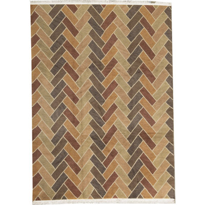 Tibetan Wool Chevron Area Rug