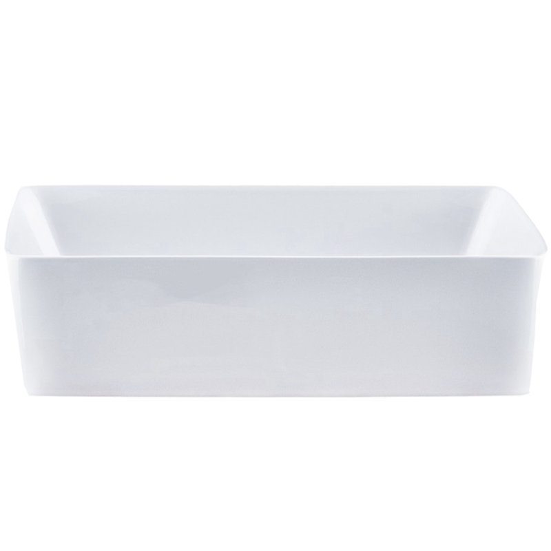 Novatto 19'' Porcelain Rectangular Bathroom Sink, Matte Black