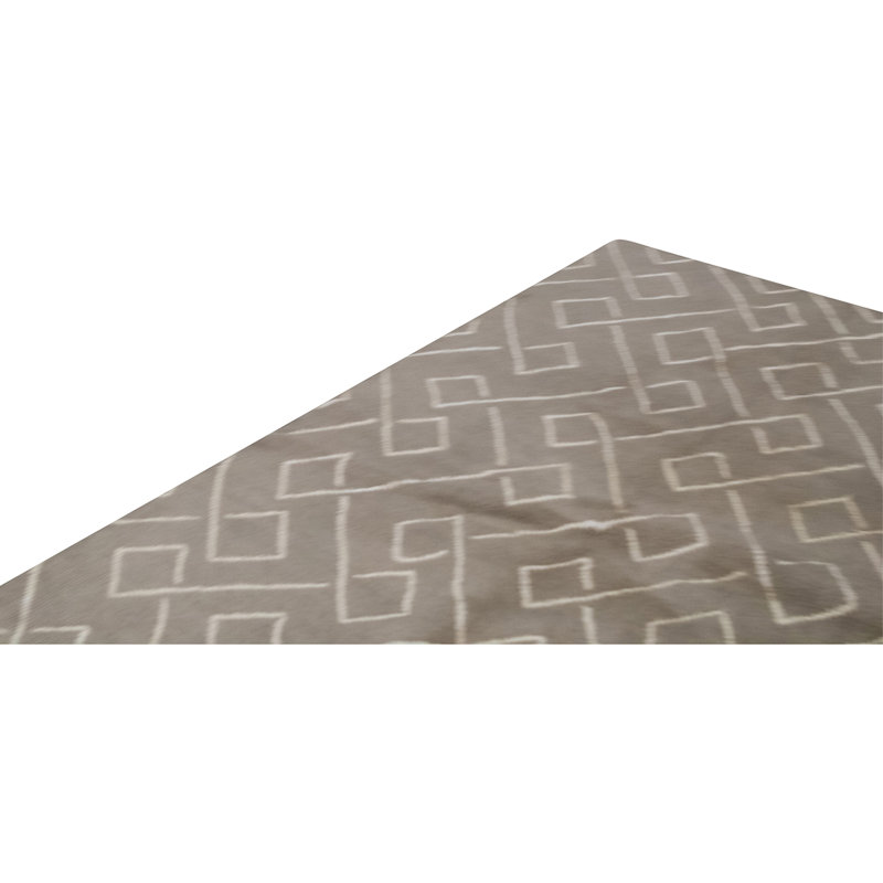 Hand Knotted Geometric Area Rug in Natural