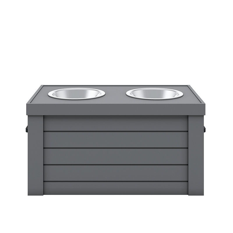 Southwick ECOFLEX Elevated Dog Feeder, Gray