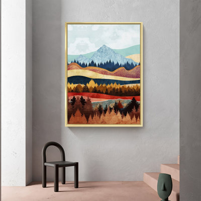 Moutain - Peinture sur toile encadrée