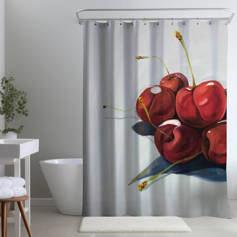 Shower Curtain GA101 – Polyester Shower Curtain, Dye Sublimation Print, 71" W × 74" L