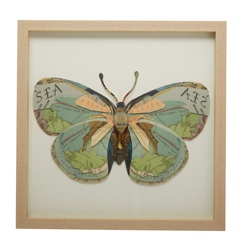 Papillion, ensemble de 4 papillons décoratifs faits à la main